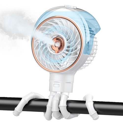Misting portable stroller fan - portable,